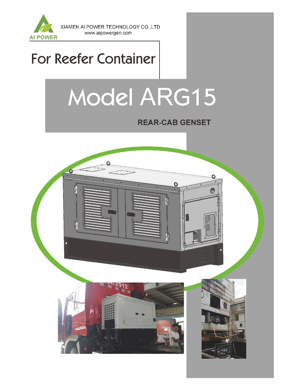 20ft 3 Phase Carrier Gensets For Reefers SA Reefer Gen 404a-22g