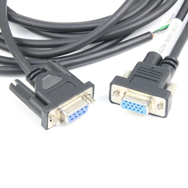 3m 10ft DB9 Rs232 Scanner Cable Black Color With EIO Trigger