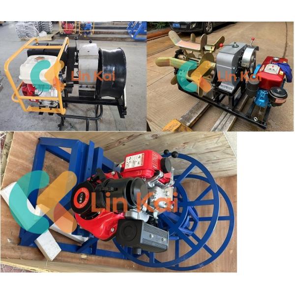 Galvanized Take Up Pulling Winch / Wire Take Up Stringing Machine for Conductor Removal