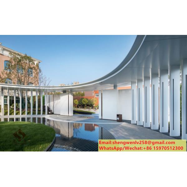 Aluminum Facade Cladding Exterior Cladding Accessories Laser Perforated Facade Curtain Wall