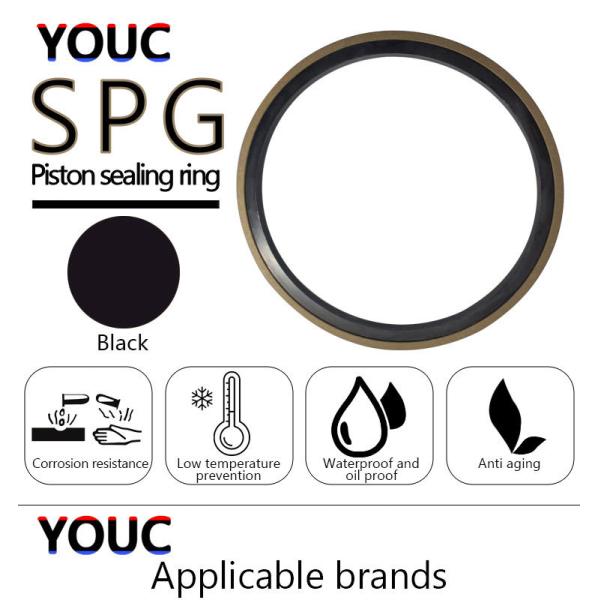 Hydraulic Cylinder Piston Seal Kit SPG 90x7.3 NBR Nitrile Bronze PTFE Construction Machinery Seals for Excavators