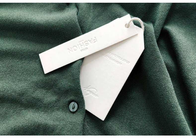 Custom Design Printing Name Logo Paper Clothing Garment Hanging String Paper Hang Tag