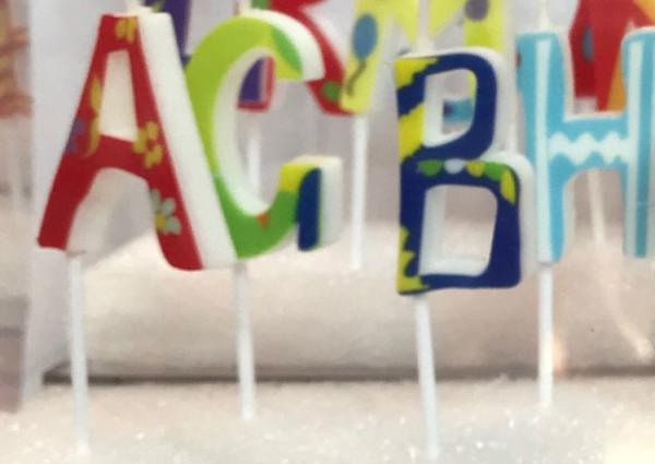 Quality Colorful 26 Pcs Alphabet Letter Birthday Candles Food Grade Wonderful Printing for sale