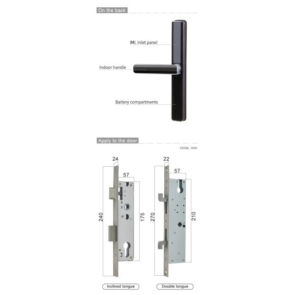 Tuya App Control Intelligent Smart Door Lock Phone Fingerprint Code Open For Home Security