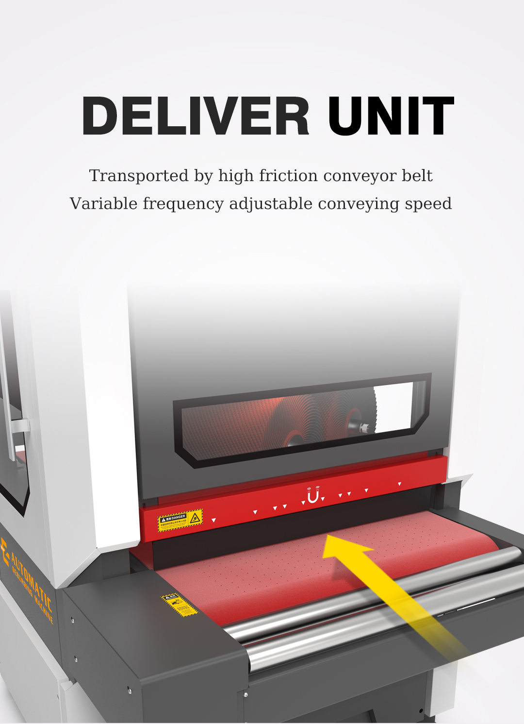 Brush Roller Diameter 300mm YZ900 CNC Polishing Machine for Laser Cut Components