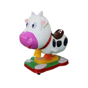 China Mall Little Cow Coin Operated Kiddie Rides + Interactive TV Games on sale