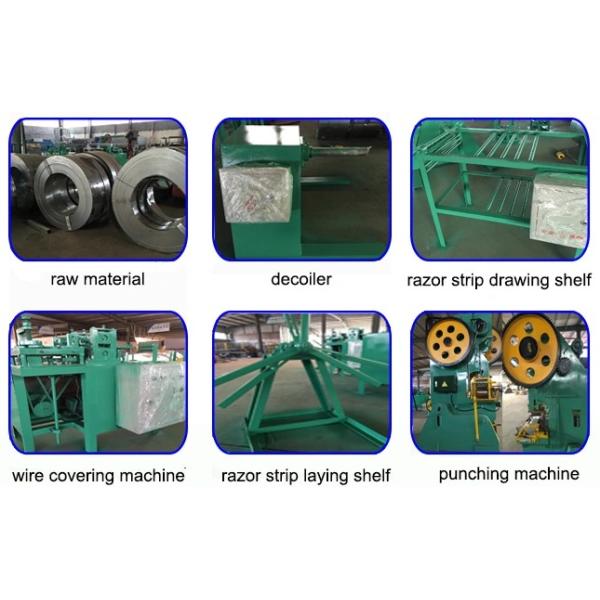 High Output Expanded Metal Mesh Machine , 9 Strip Razor Barbed Wire Making Machine