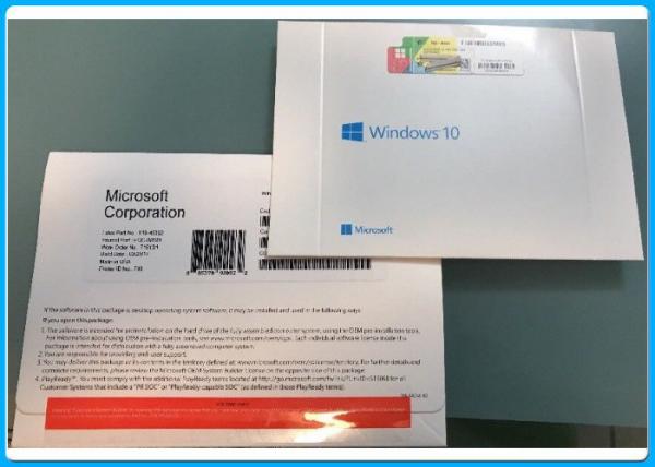 Quality Microsoft Windows 10 Pro Pack Microsoft Windows 10 Pro Software OEM 32 / 64 Bit Key Code 100% Activation Genuine for sale