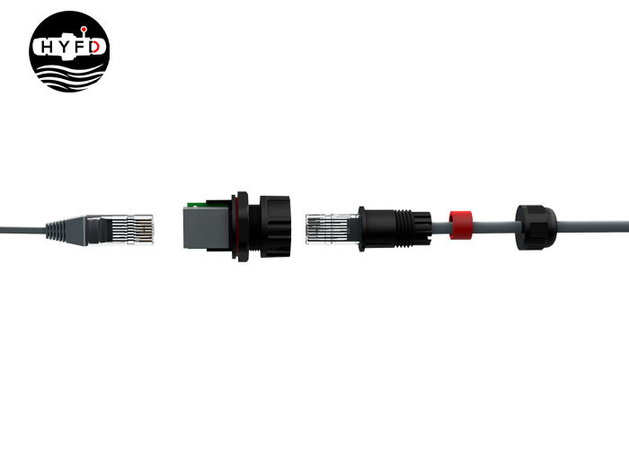 IP68 8 Pin Cat5e 7.0mm Waterproof Rj45 Connector