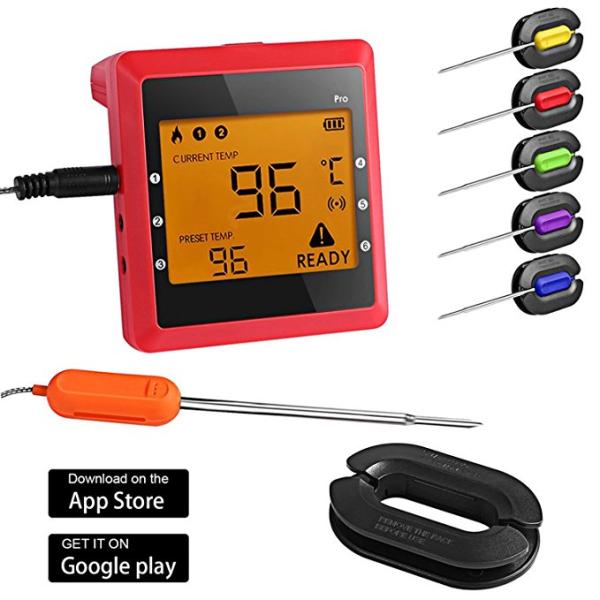 Wireless Bluetooth Oven Meat Thermometer , Food Grade Bluetooth Steak Thermometer