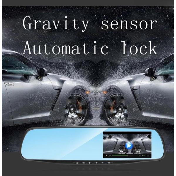 4.3 Inch Car DVR Camera Mirror Dash Cam Front And Rear 1080p