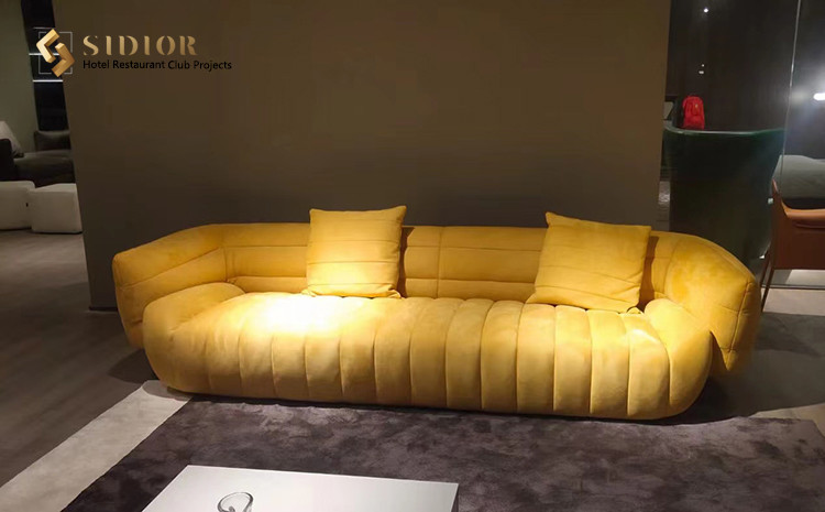 PU Leather Sofa, Hotel Sofa, Lobby Sofa, Villa Sofa, Restaurant Sofa, High Density Foam, Solid Wood Base