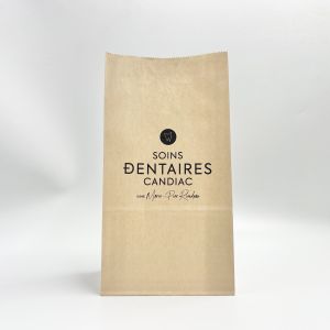 Buy cheap Biodegradable Kraft Paper Packaging Bag Gravure Printing With Flat Bottom product