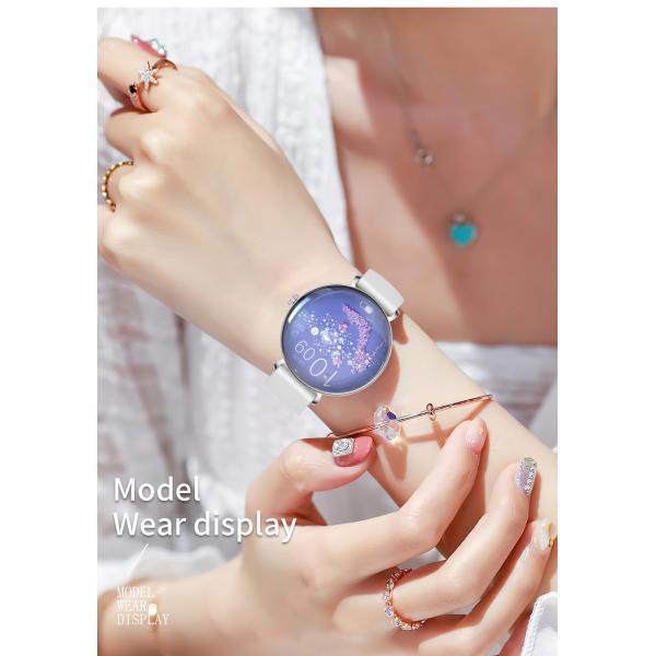 V85 Fashion Ladies Smart Watch Slim AMOLED Screen BT Call Monitor Wristwatch Fitness Tracker