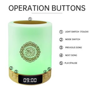 Buy cheap Gift Clock Portable Mini Touch LED Speaker Quran Lamp product