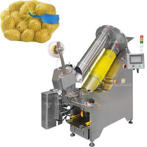 Buy cheap 5kg Mesh Bag Packaging Machine Automatic Fresh Fruit Net Bag Wrapping Clipping Labeling Machine product