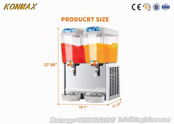 Quality Professional Auto Commercial Beverage Dispenser For Soft Drinks 18L×2 for sale