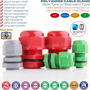 China Plastic Waterproof Cable Glands Joints Connectors IP68 with Integral Metric Thread on sale