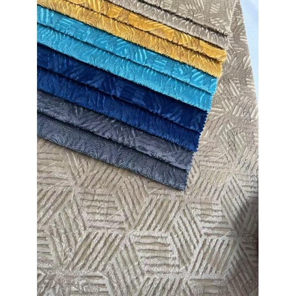 Breathable Knitted Velvet Sofa Fabric Colorful For Decoration Sofa Fabric Factory
