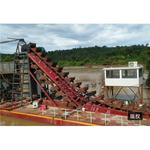 28m 400m3 Chain Bucket Dredger Diamond Gold Sand Dredging Equipment