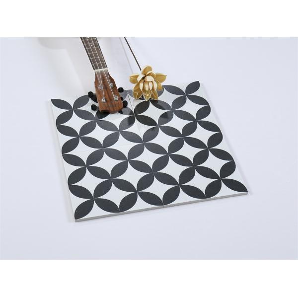 Black and White 20x20cm Ceramic Rustic Tile for Indoor Floor