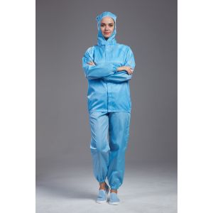 Buy cheap Food Processing Garment Resuable Combed Fabric yellow hooded jacket and pants blue durable in food processing Workshop product