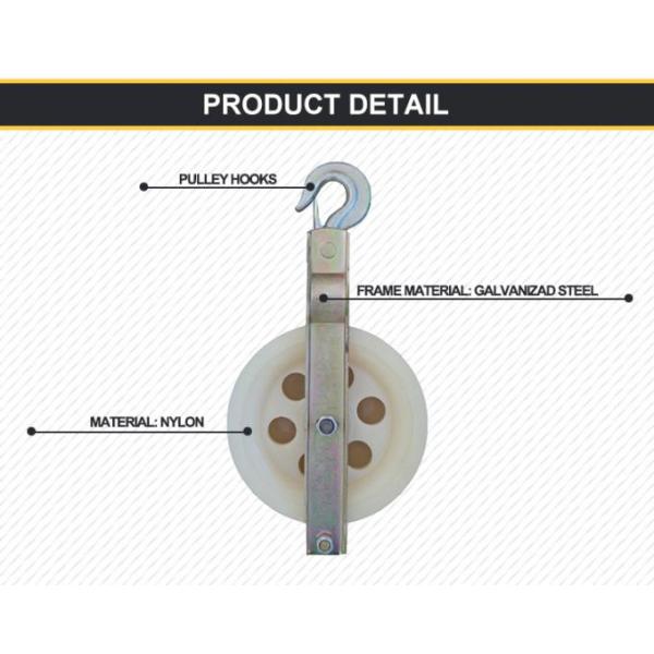 10KN Single Clevis Style Nylon Aluminum Sheave Conductor Stringing Blocks