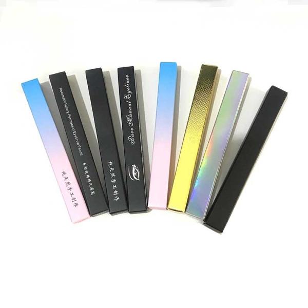 Custom Eyebrow Pencil Paperboard Cosmetic Packaging Box with Quick Production Time / Glossy Finish