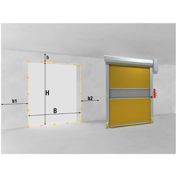 Automatic PVC Roll Down Security High Speed Freezer Door for Cold Storage Projects