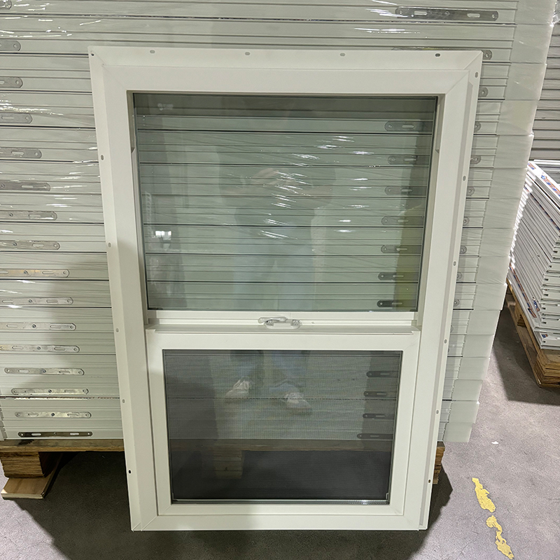 Easy Clean UPVC Single Hung Windows High Floors White Vertical Sliding Window