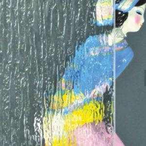 Customized Rain Patterned Tempered Glass Clear Available OEM