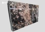 Xiamen service fantasy black marble glossy polished 18cm beautiful veins