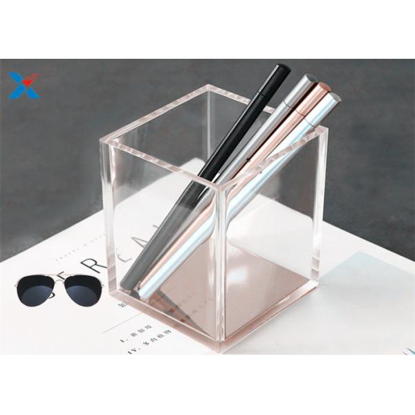 Make Up Brush Custom Made Acrylic Boxes , Transparent Acrylic Display Cube