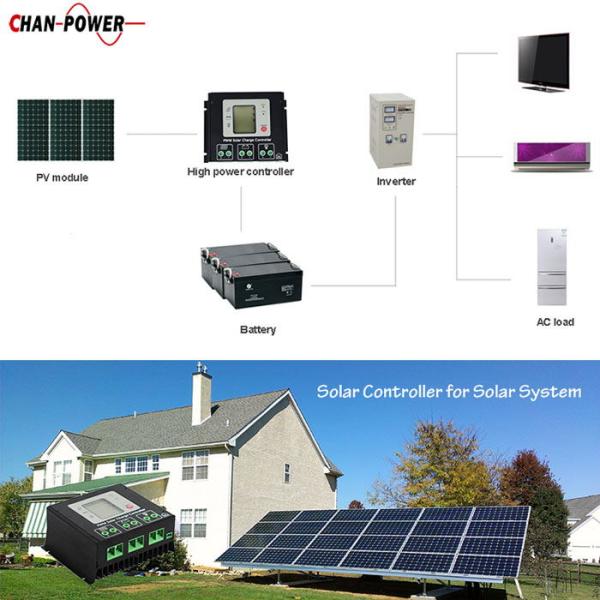12V / 24V PWM Solar Charge Controller , Solar System Charge Controller Dual Period Design