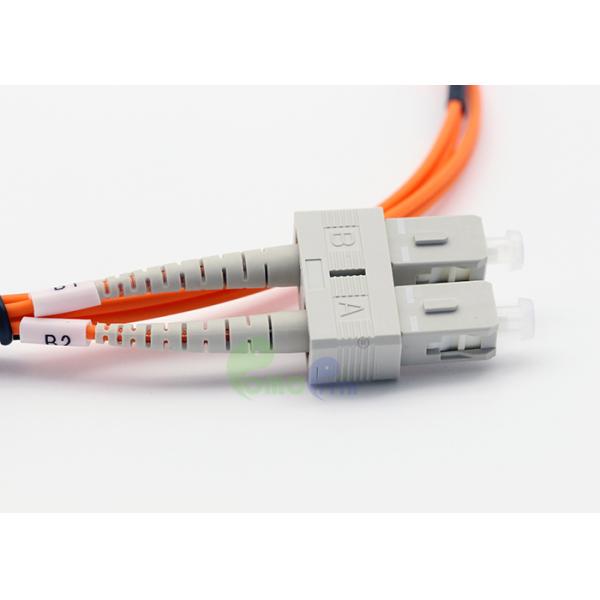 1M Orange Multimode SC - SC Fiber Optic Patch Cord OM1 50/125 Duplex 2.0mm LSZH cable