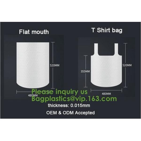 100% Biodegradable Compostable Plastic T-Shirt Vest Bag For Shopping,Home,Decoration,Wedding,Supermarket,Restaurant,Bake