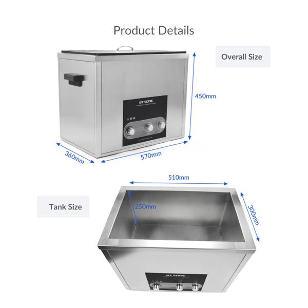 Efficient Washer 36L Industrial Ultrasonic Cleaning Tank For Gun Pcb Parts Cleaning