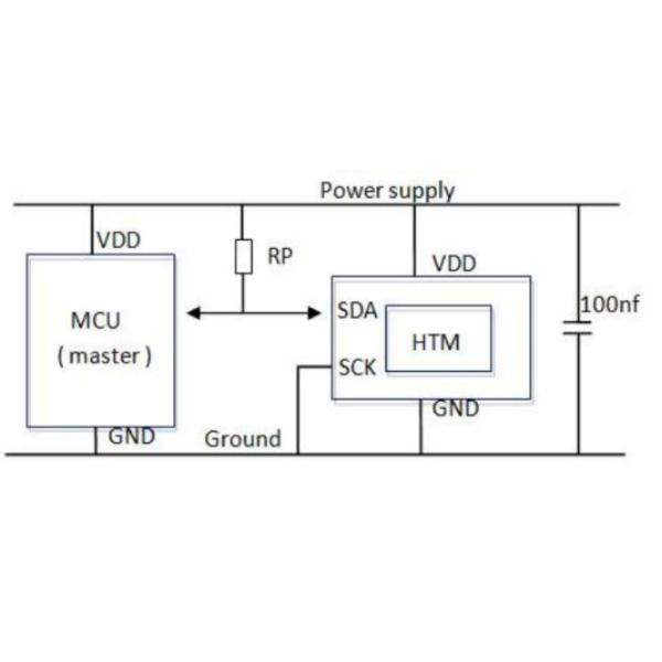 Smart Home Insert Temperature And Humidity Sensor DHT11 Digital T/H Sensor Blue Color