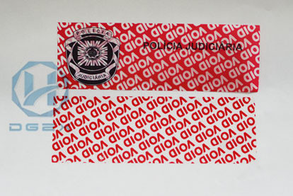 Cosmetic Printed Security Seal Label Void Open Evidence Packing