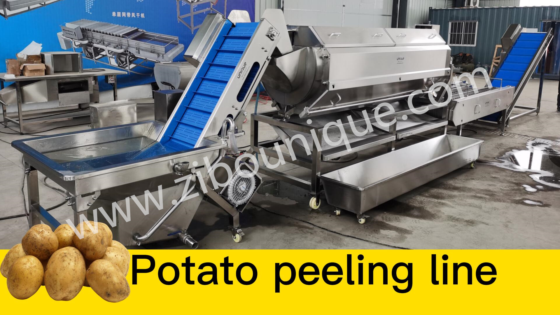 Video Technical Support Heavy Duty Potato Peeler Machine for Wash and Peel Potatoes