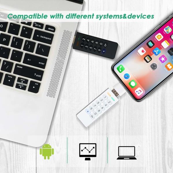 Datage High Level AES 256bit Password Encryption Flash USB Key Drive Encripted USB 2.0 Disk White