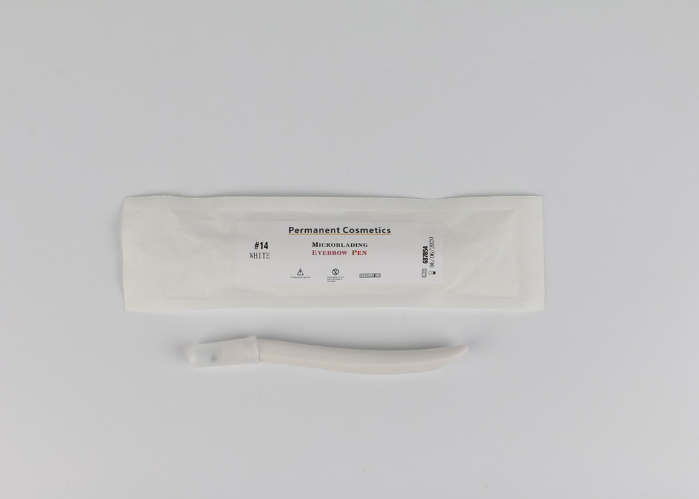 Buy cheap #14 White Disposable Microblading Manual Eyebrow Tattoo Pen Needles Attached product