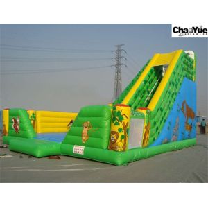 Green forest with animas inflatable slide combo (CYFC-05)