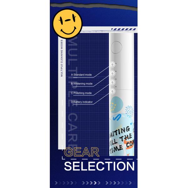 Ultra Whitening Sonic Electric ToothBrush IPX7 Waterproof With 3 Modes