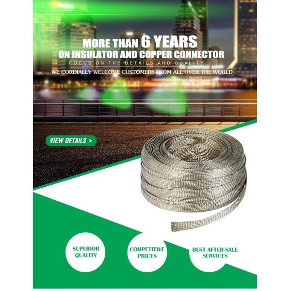 Seal airtight flexible white T2 braided copper wire for electrical application