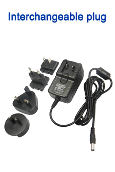 Interchangeable 12V DC Power Adapter 1A to 3A with 9V Outlets UL Level VI SAA KC Certified 62*39*26mm 100%PC Direct