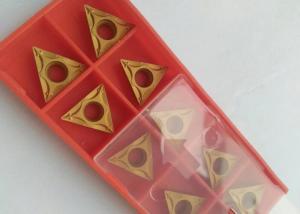 China PVD CVD Coating Indexable Carbide Inserts / Indexable Turning Inserts Yellow Color on sale