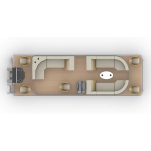 Custom Outboard Engine Party Pontoon Boat , Alloy Recreational Pontoons 23ft