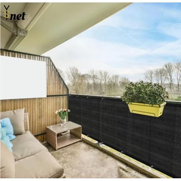 4*50ft Balcony Privacy Screen Fence Outdoor Patio Privacy Mesh Green