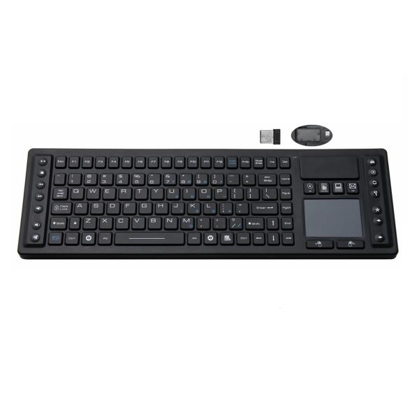 Buy cheap IP65 Siliconewireless Computer Keyboard With Trackball Mouse 117 Keys product
